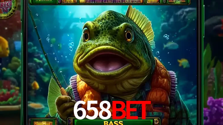 Personagem de peixe pescador do popular jogo de slot com tema de pescaria, uma das emocionantes opções de caça-níqueis para jogar e ganhar no cassino 658BET.